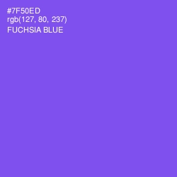 #7F50ED - Fuchsia Blue Color Image